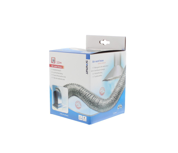 SCANPART Wąż wentylacyjny aluminiowy  12,5 3 m z opaskami-1130066300 - 1439100 - zdjęcie 3